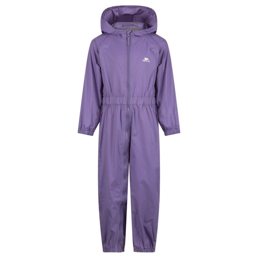 Trespass Childrens/Kids Button Rain Suit / Wisteria